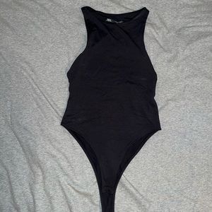 ZARA black halter top body suit